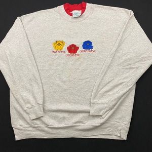 Vintage hear no evil sweater size xl